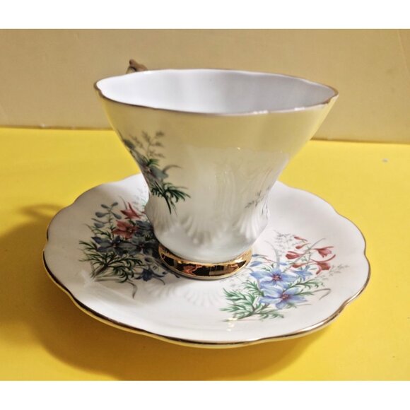 Royal Albert Chelsea Shape Tea Cup Set Friendship Series "Larkspur" - Picture 3 of 11